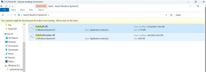 View SubAuth.ddl file