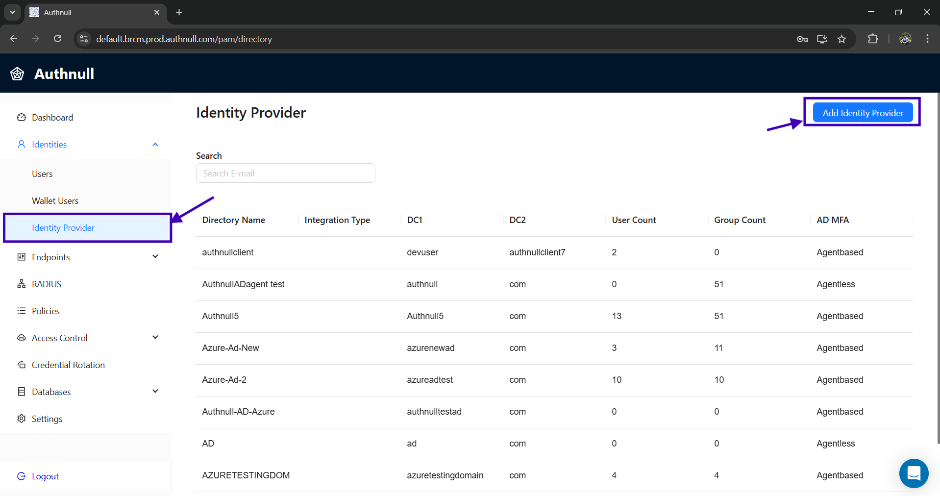 Add Identity Provider